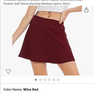 Red sport skirt
